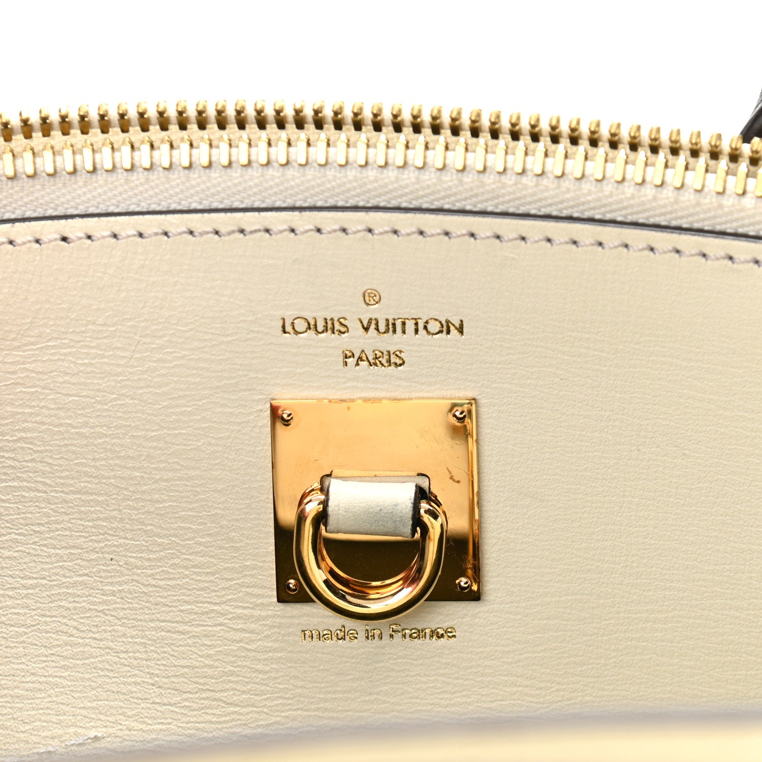 Louis Vuitton Taurillon City Steamer MM Kaki Creme Black 6 of 15