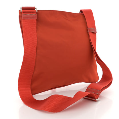 Prada Nylon Vela Flat Messenger Bag Mandarino 3 of 9