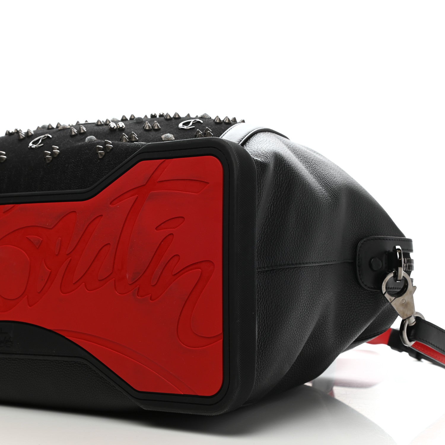Christian Louboutin Studded Denim Calfskin Duffle Black 7 of 7