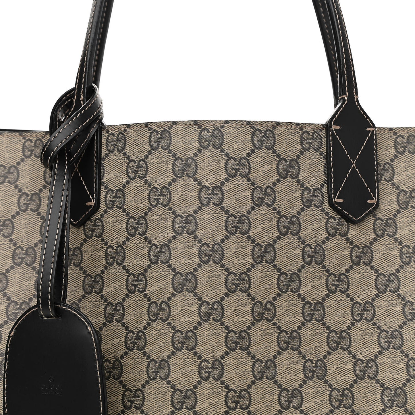 Calfskin GG Supreme Monogram Medium Reversible Tote Black