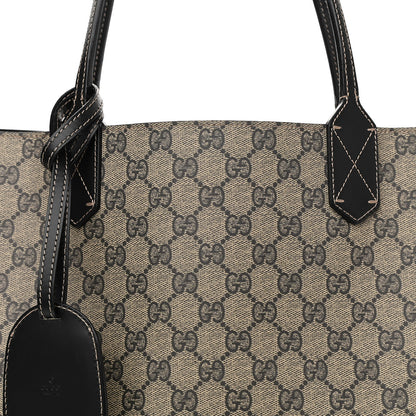 Gucci Calfskin GG Supreme Monogram Medium Reversible Tote Black 11 of 16