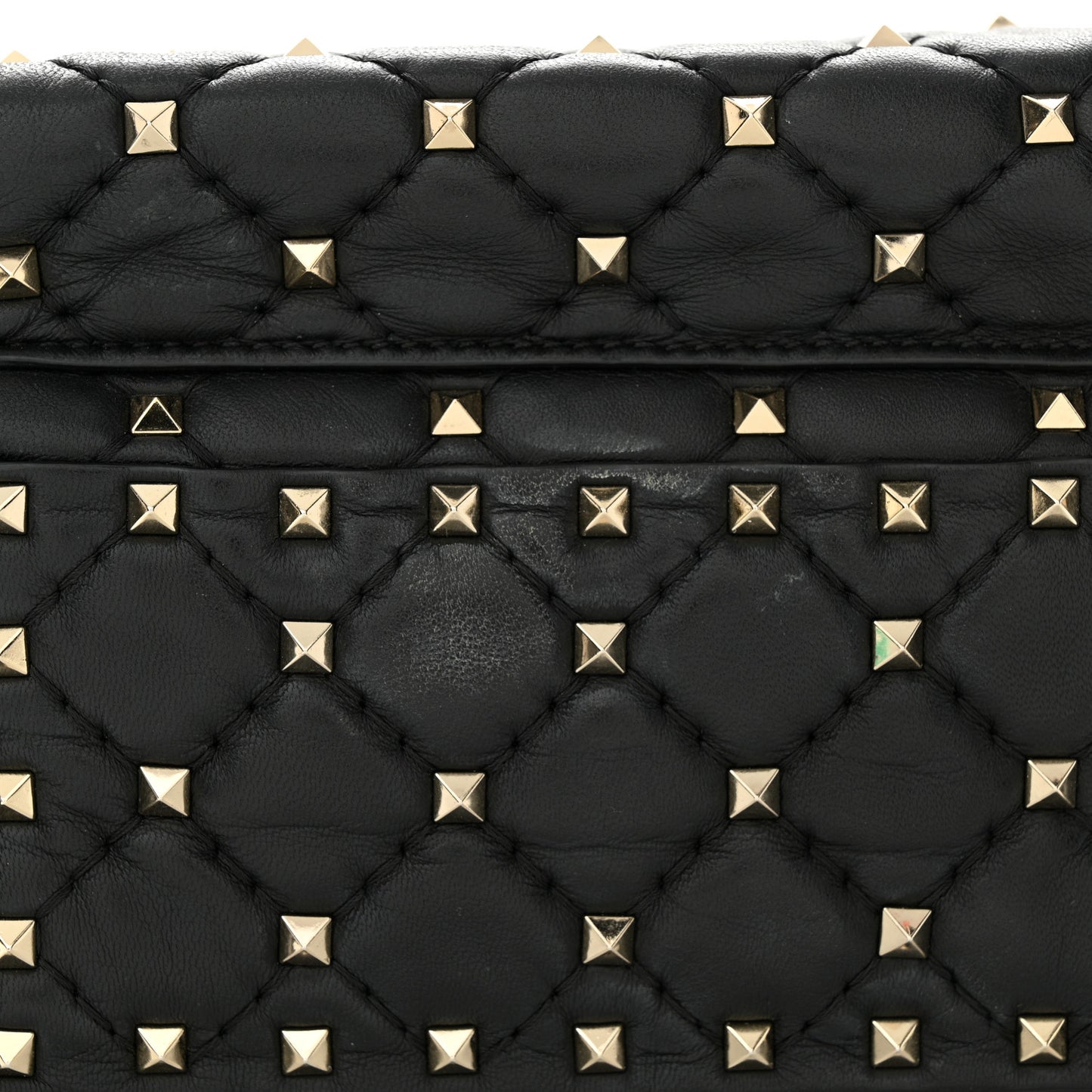 Lambskin VLTN Print Quilted Mini Rockstud Spike Backpack Black