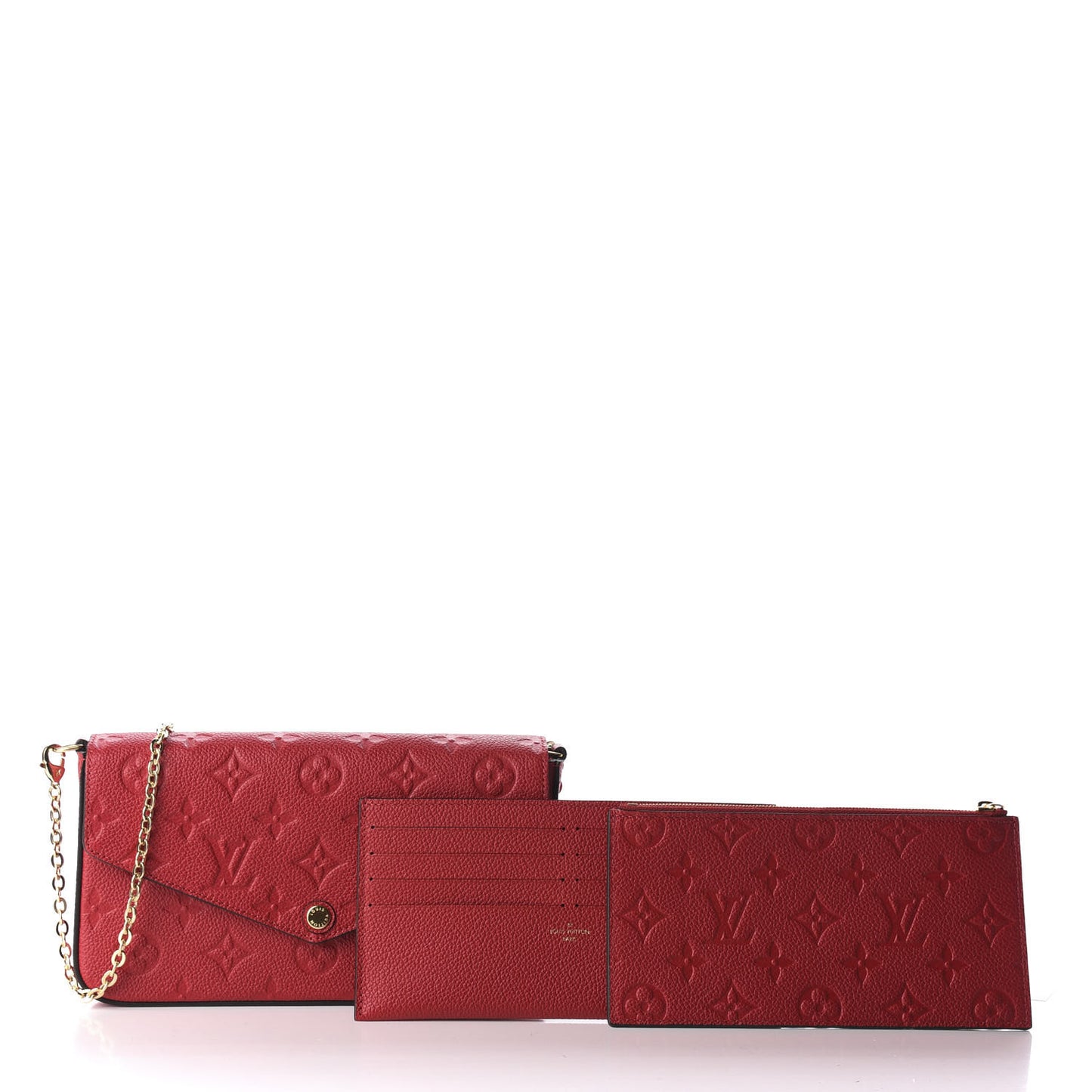 Empreinte Pochette Felicie Chain Wallet Scarlet