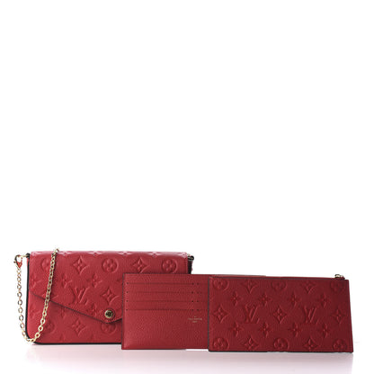 Louis Vuitton Empreinte Pochette Felicie Chain Wallet Scarlet 10 of 10