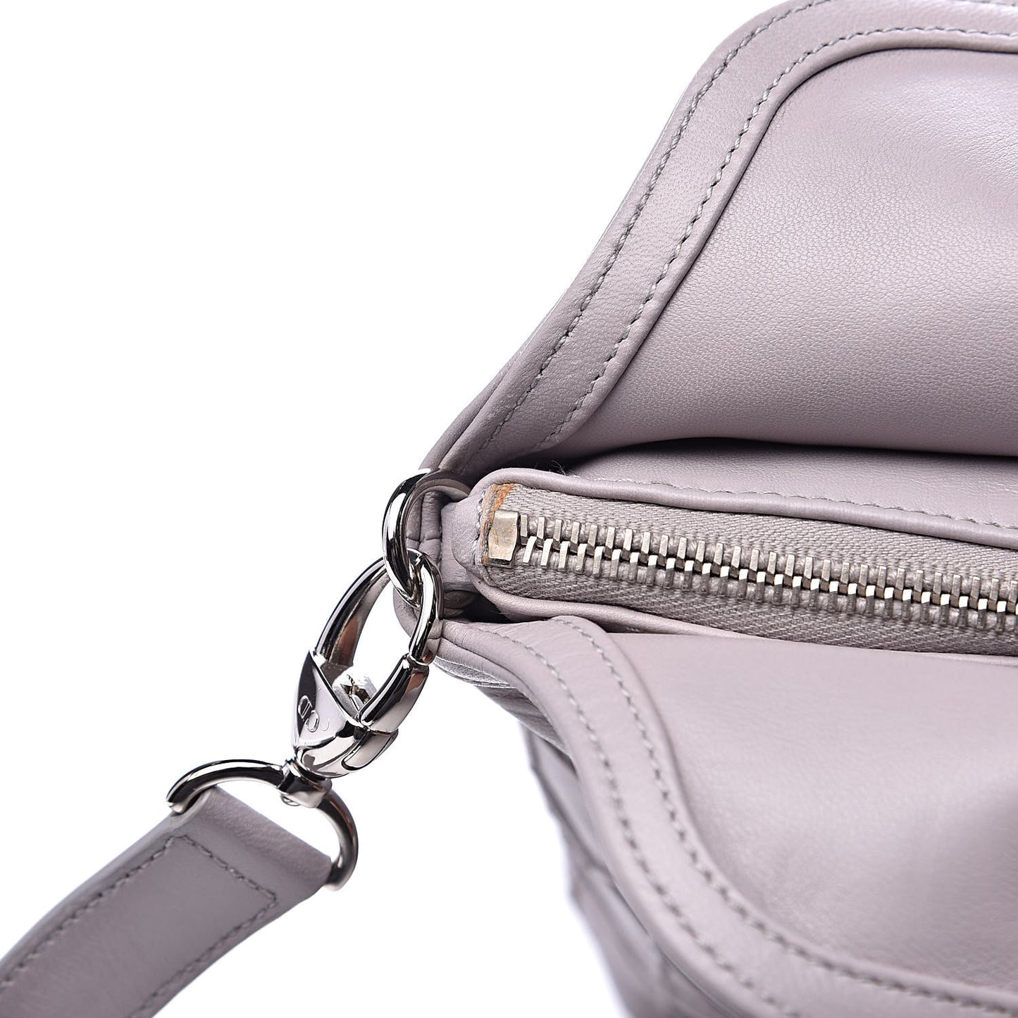 Lambskin Cannage Medium Granville Tote Grey