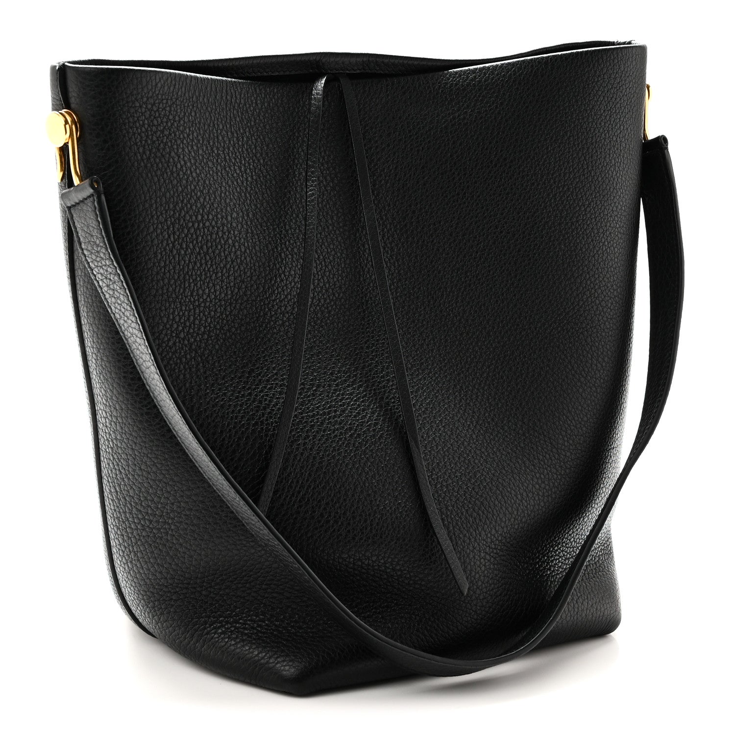 The Row Grained Calfskin Medium N/S Hook Tote Black 3 of 9