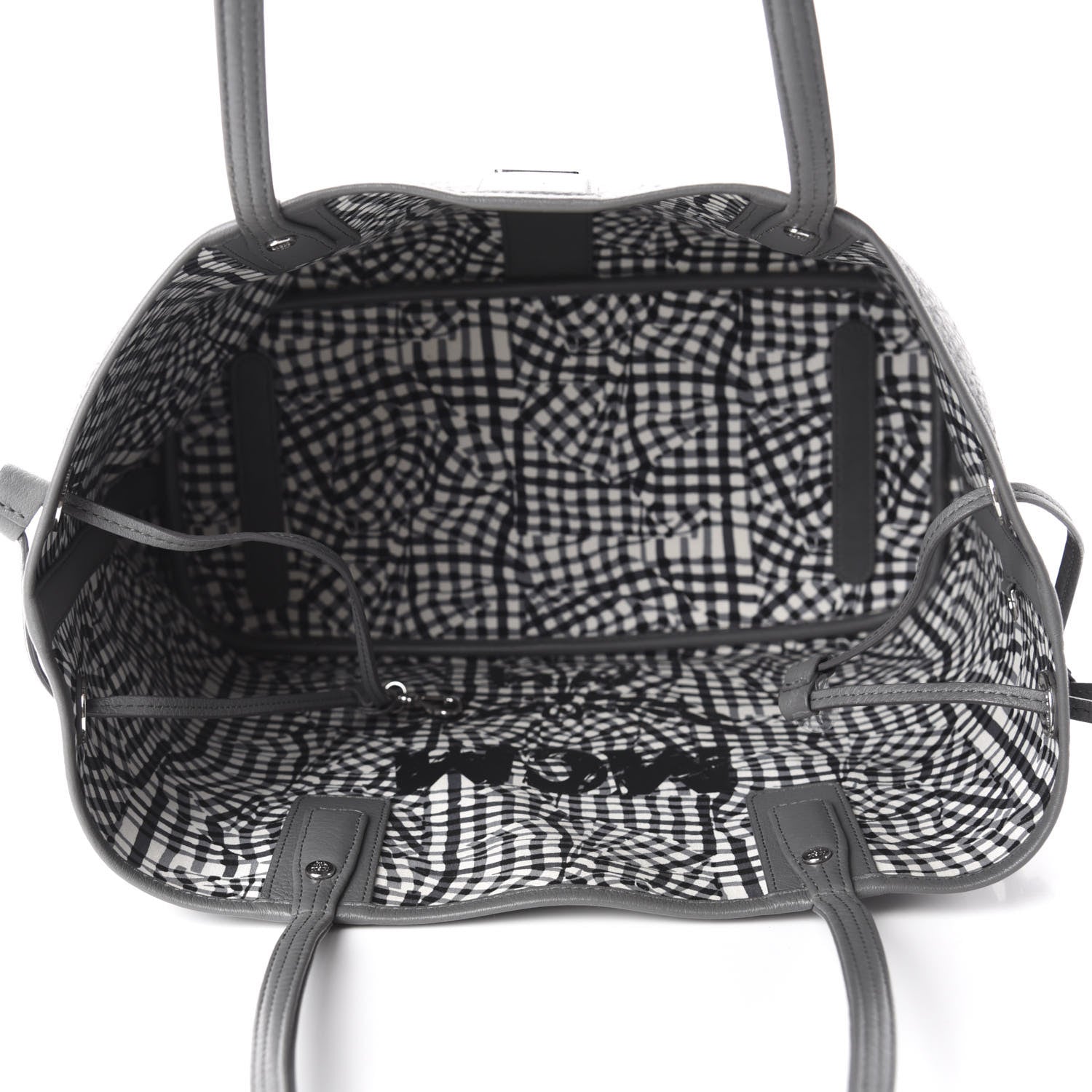 MCM Visetos Medium Liz Reversible Shopper Tote Phantom Grey 5 of 15
