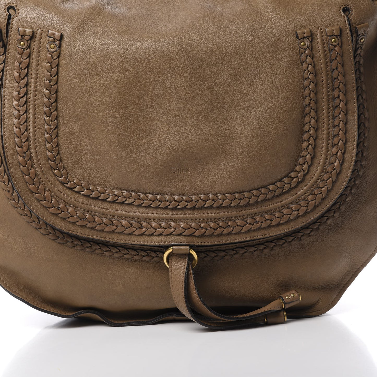 Calfskin Braided Large Marcie Hobo Nut