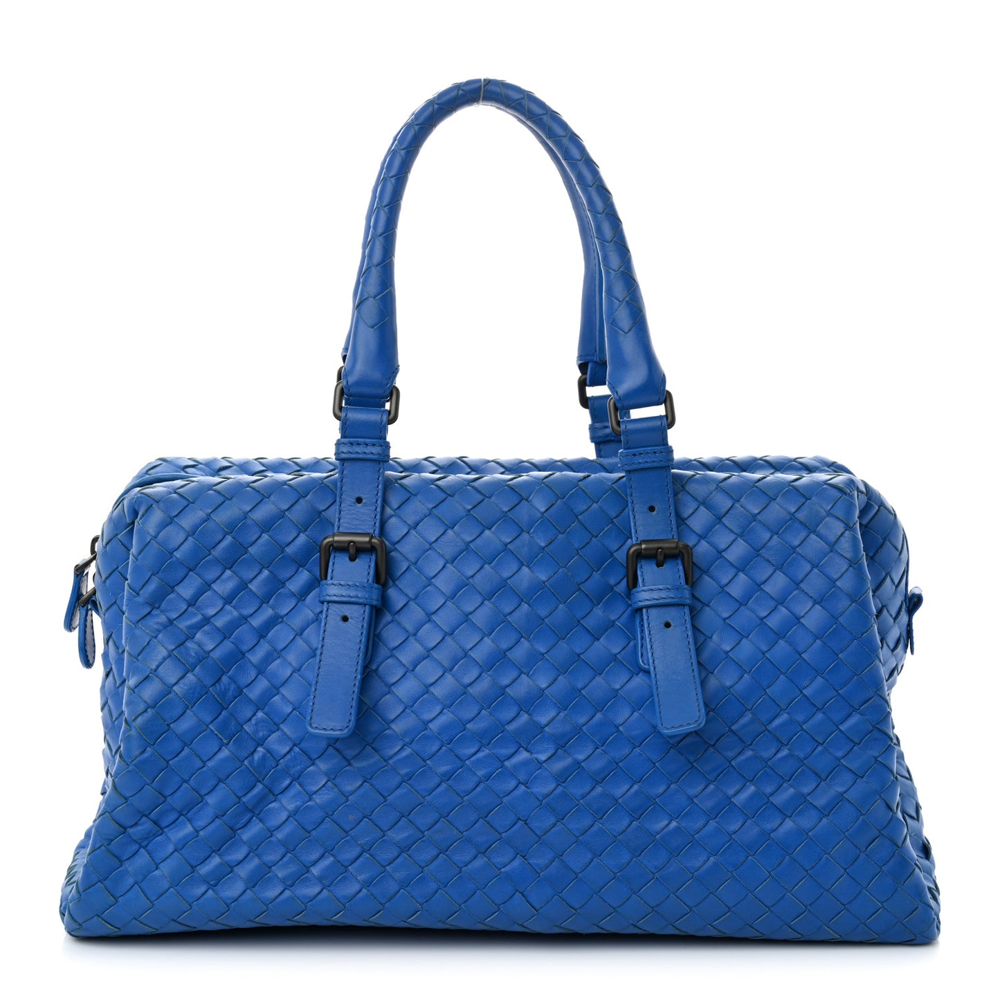 Nappa Intrecciato Boston Signal Blue