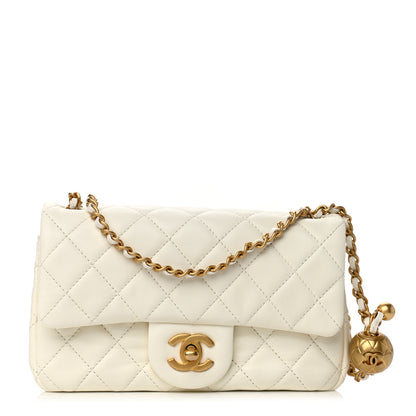 Chanel Lambskin Quilted Mini Rectangular Pearl Crush Flap White 1 of 11