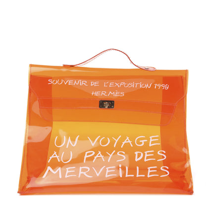 Hermes Vinyl Souvenir De L'Exposition Kelly Orange 1 of 7