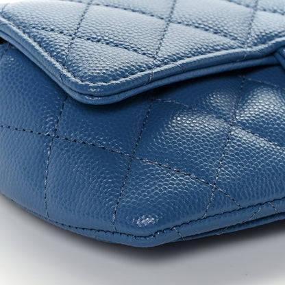 Chanel Caviar Quilted Glasses Case With Chain Blue 10 of 12