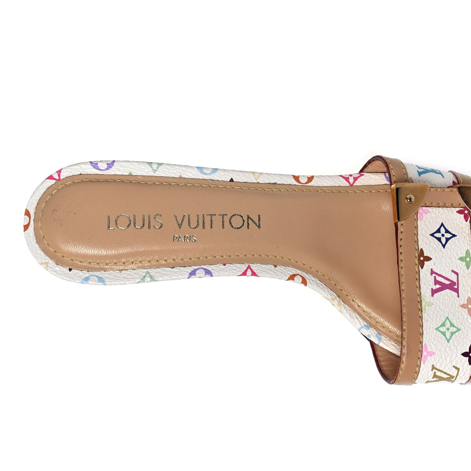 Louis Vuitton Monogram Multicolor Sandals White 37 7 of 8