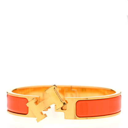 Hermes Enamel Narrow Clic Clac H Bracelet PM Orange Fruite 5 of 5