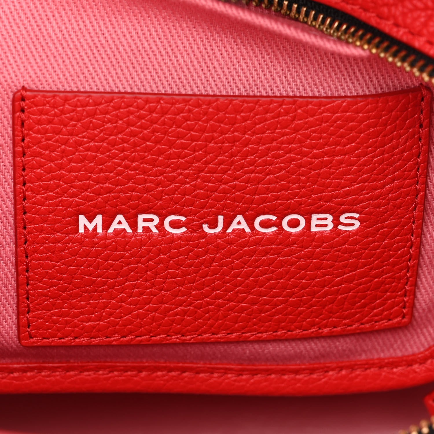 Marc Jacobs Grained Calfskin Small The Tote Bag Red 6 of 10