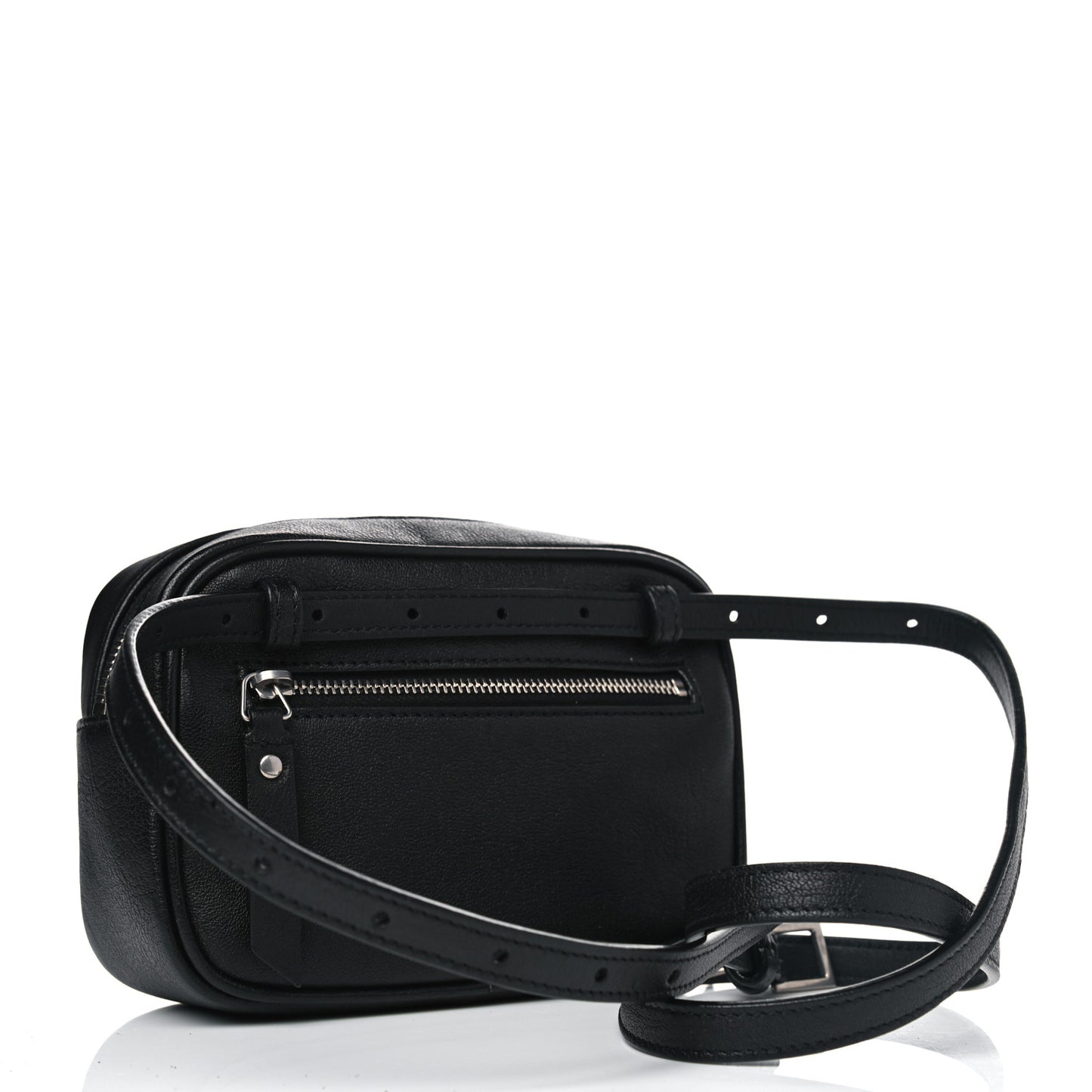 Calfskin Matelasse Studded Monogram Lou Belt Bag Black