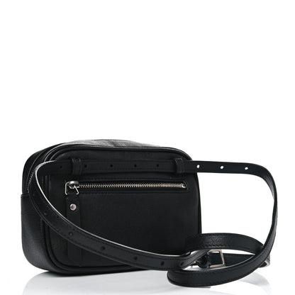 Saint Laurent Calfskin Matelasse Studded Monogram Lou Belt Bag Black 3 of 9