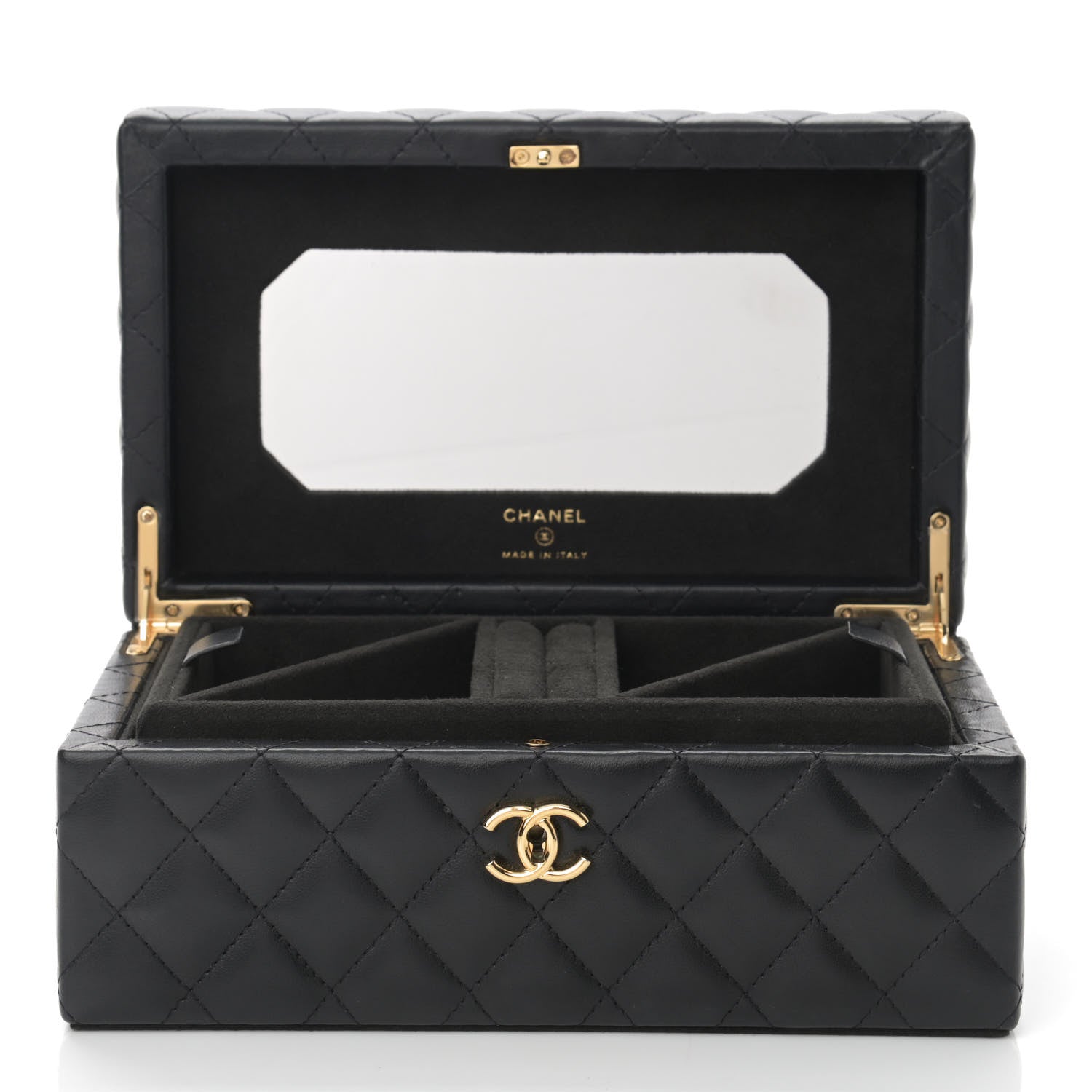 Chanel Lambskin Quilted Jewelry Case Black 5 of 15