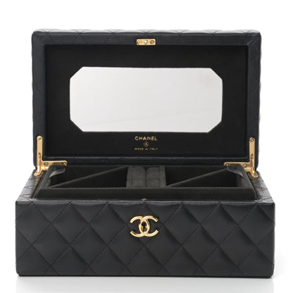Chanel Lambskin Quilted Jewelry Case Black 5 of 15