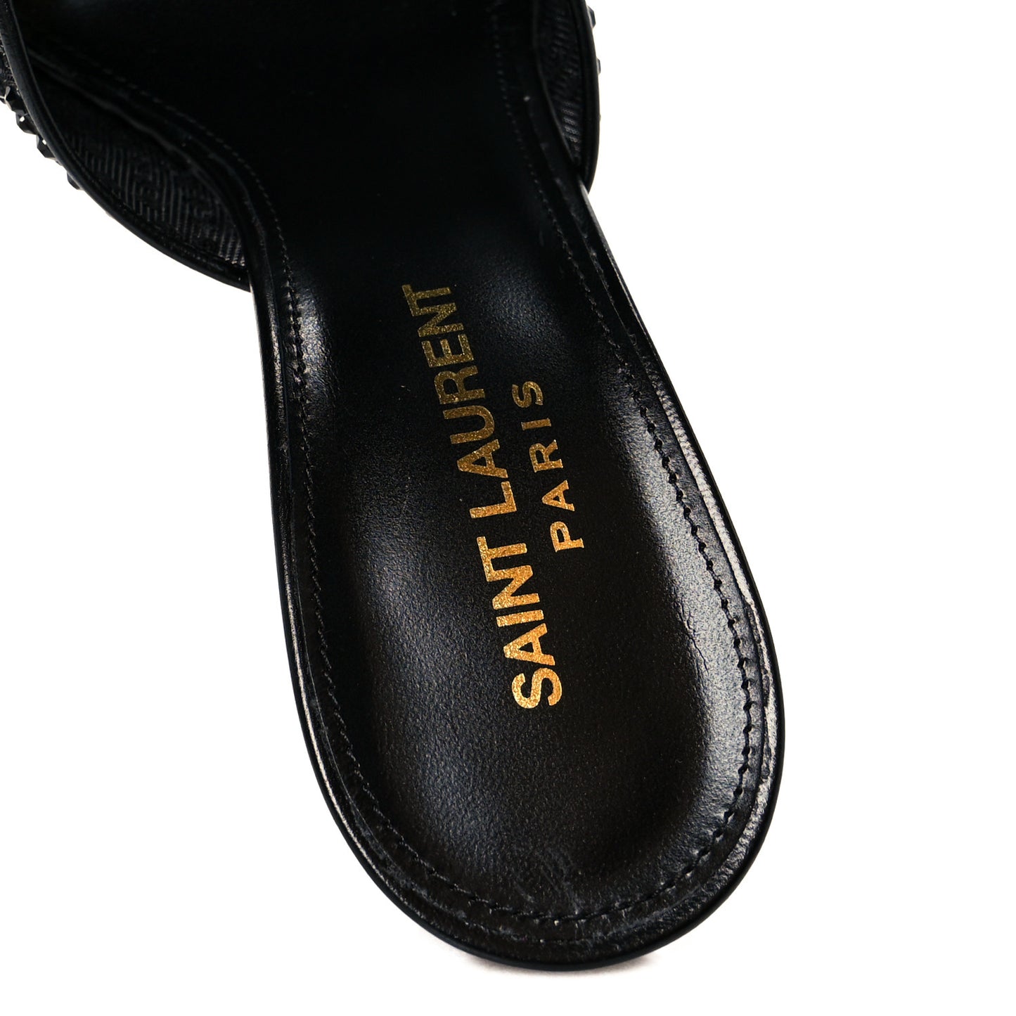 Tulle Strass Gippy 110 Mule Sandals 37.5 Black