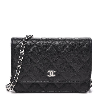 Chanel Caviar Quilted Mini Wallet On Chain WOC Black 1 of 11