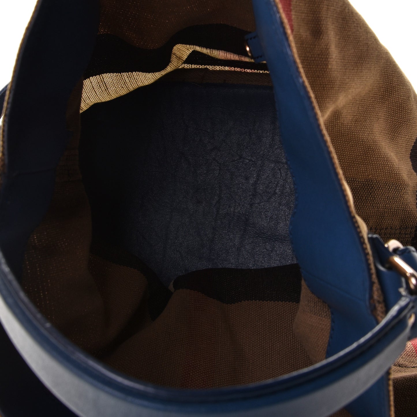 Canvas Mega Check Medium Ashby Hobo Blue