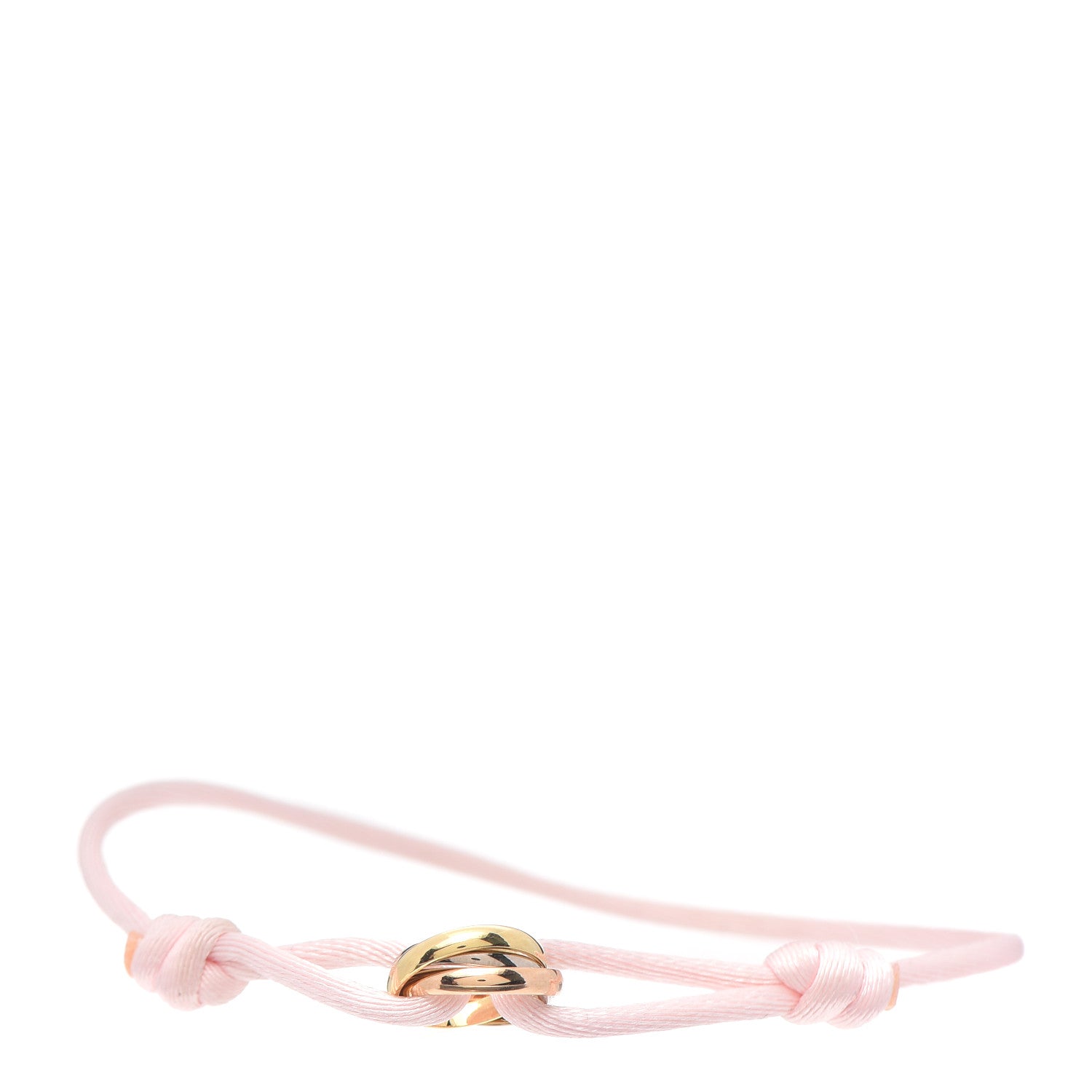 Cartier 18K Pink Yellow White Gold Trinity Adjustable Cord Bracelet Pale Pink 1 of 6