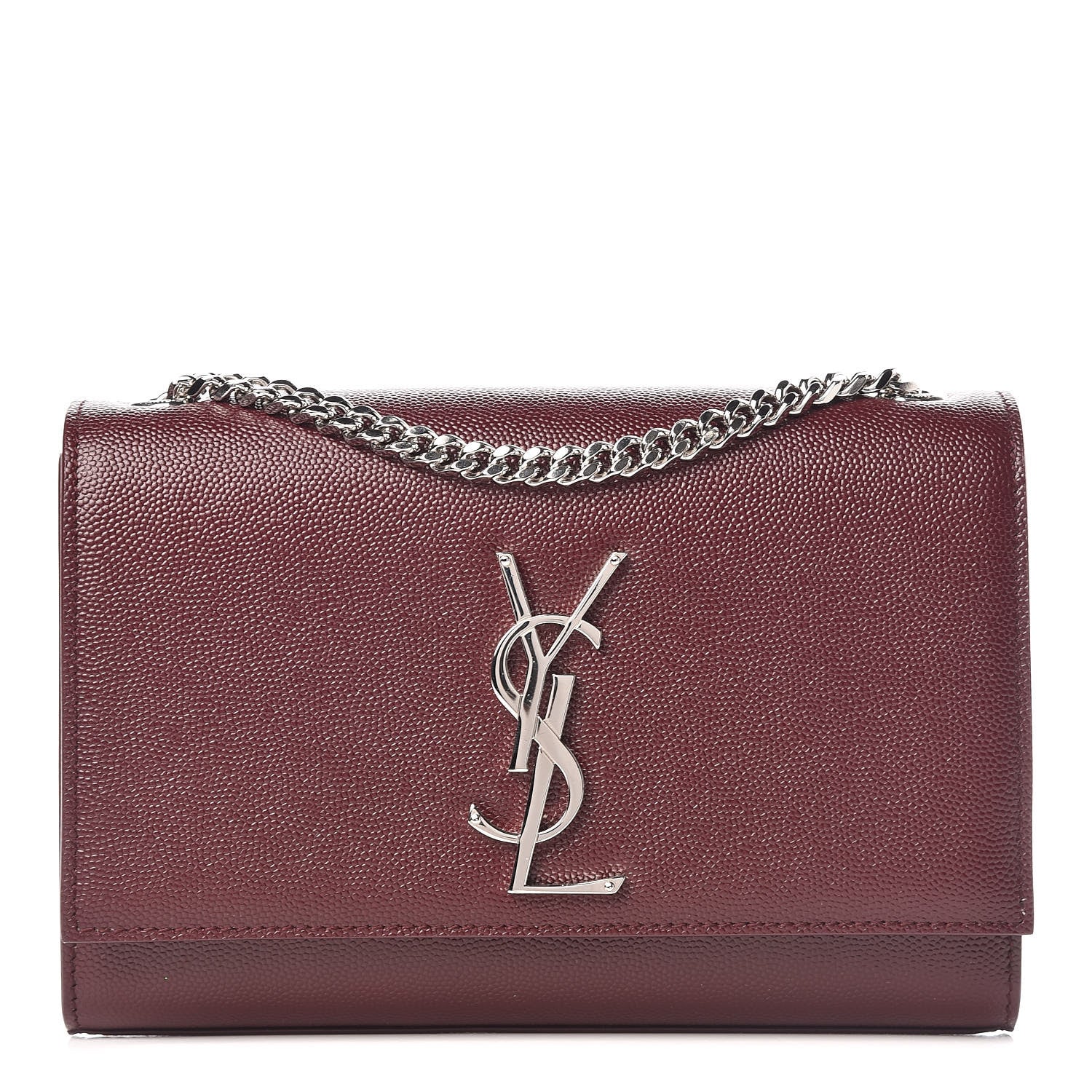 Saint Laurent Grain De Poudre Small Monogram Kate Satchel Oxblood 1 of 9