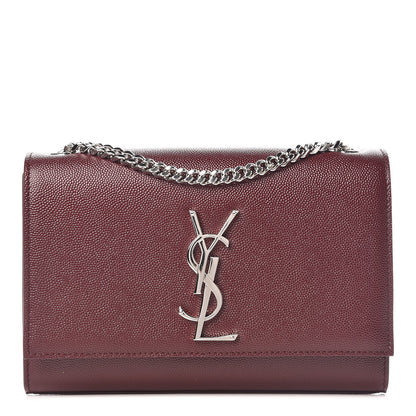 Saint Laurent Grain De Poudre Small Monogram Kate Satchel Oxblood 1 of 9