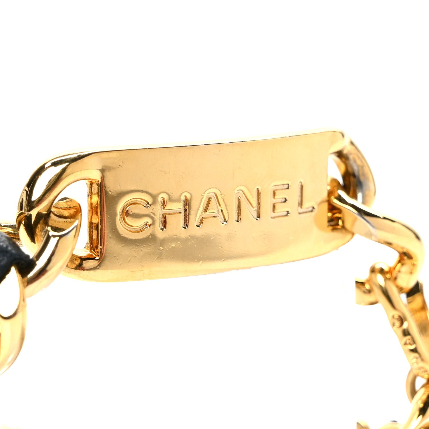 Chanel Lambskin Chain CC Medallion Belt Black Gold 4 of 5