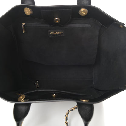 Chanel Caviar Medium Studded Deauville Tote Black 5 of 9