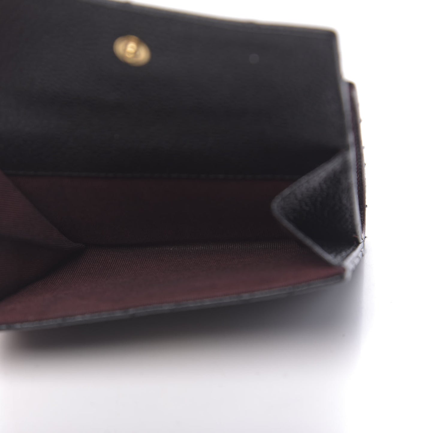 Caviar Quilted Compact French Flap Wallet Black