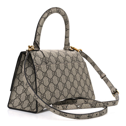 Balenciaga X GUCCI GG Supreme Monogram Small Hourglass Top Handle Bag Beige Ebony 3 of 10