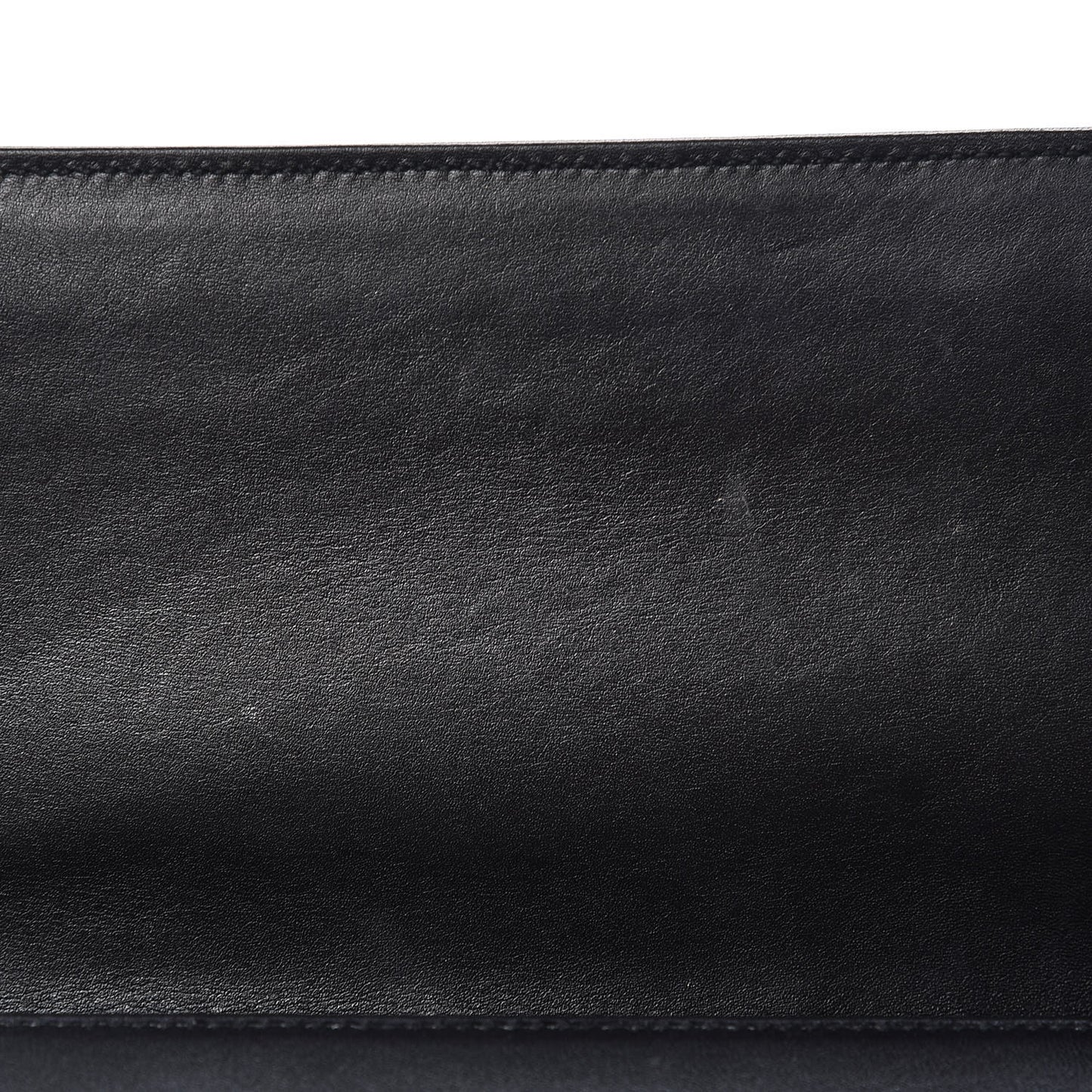 Calfskin Diagonal Clutch Black