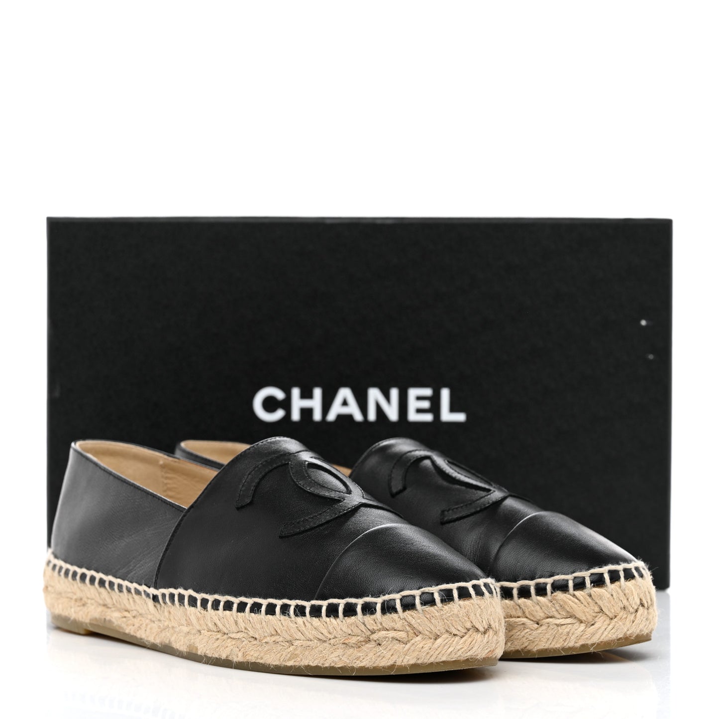 Lambskin CC Espadrilles 36 Black