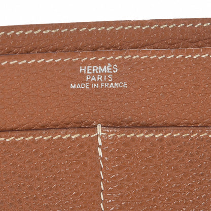 Hermes Taurillon Clemence Dogon Duo Wallet Gold 18 of 22