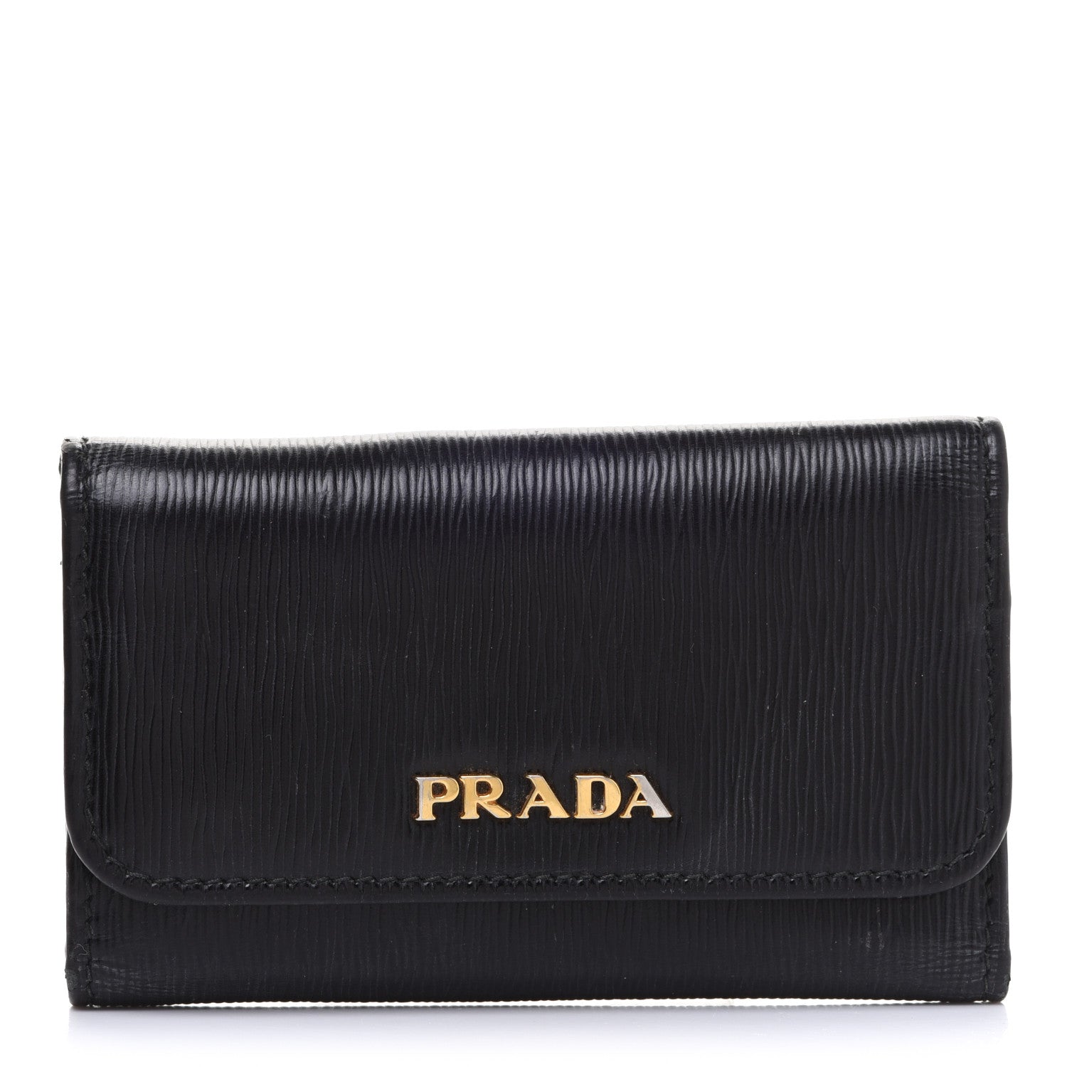 Prada Vitello Move 6 Key Holder Black Lacca 1 of 9