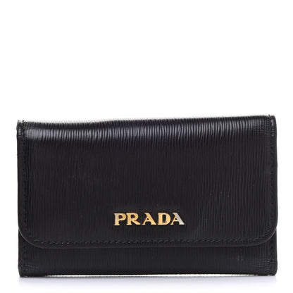 Prada Vitello Move 6 Key Holder Black Lacca 1 of 9