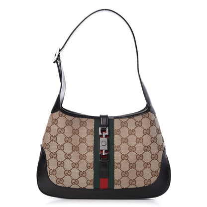 Gucci Monogram Web Small Jackie O Hobo Dark Brown 1 of 10