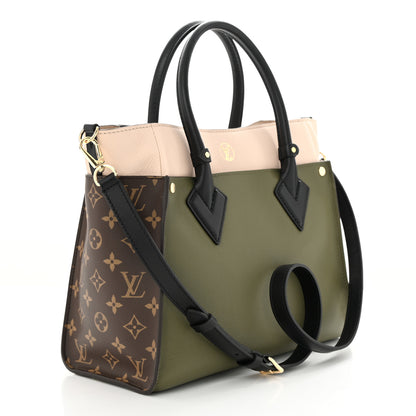 Louis Vuitton Calfskin Monogram On My Side MM Laurier Green Toffee Latte Beige 3 of 10