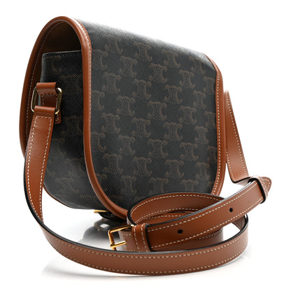 Celine Triomphe Canvas Medium Folco Bag Tan 3 of 15