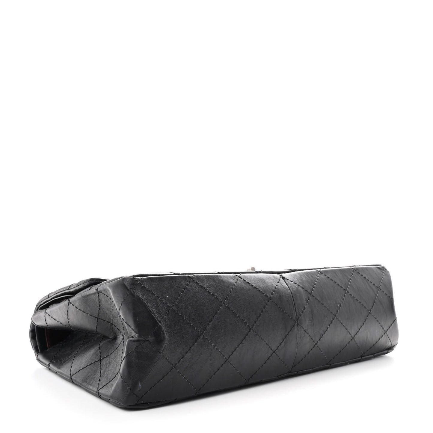 Aged Calfskin Quilted 2.55 Reissue 227 Flap Black