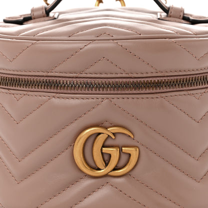 Gucci Calfskin Matelasse Mini GG Marmont Round Backpack Porcelain Rose 8 of 10