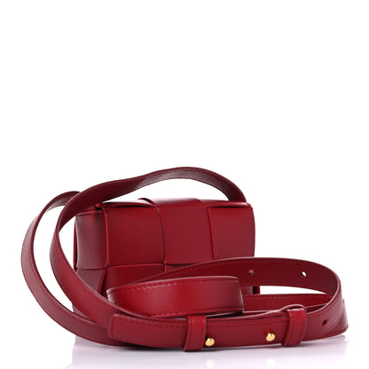 Bottega Veneta Lambskin Maxi Intrecciato Extra Mini Cassette Crossbody Bag Bordeaux 3 of 10