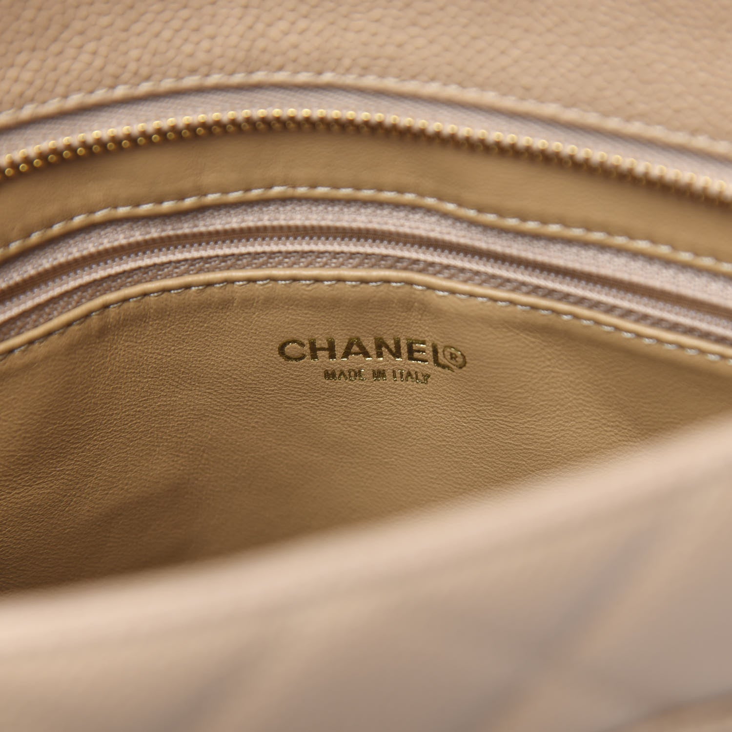 Chanel Caviar Quilted Medallion Tote Beige 5 of 9