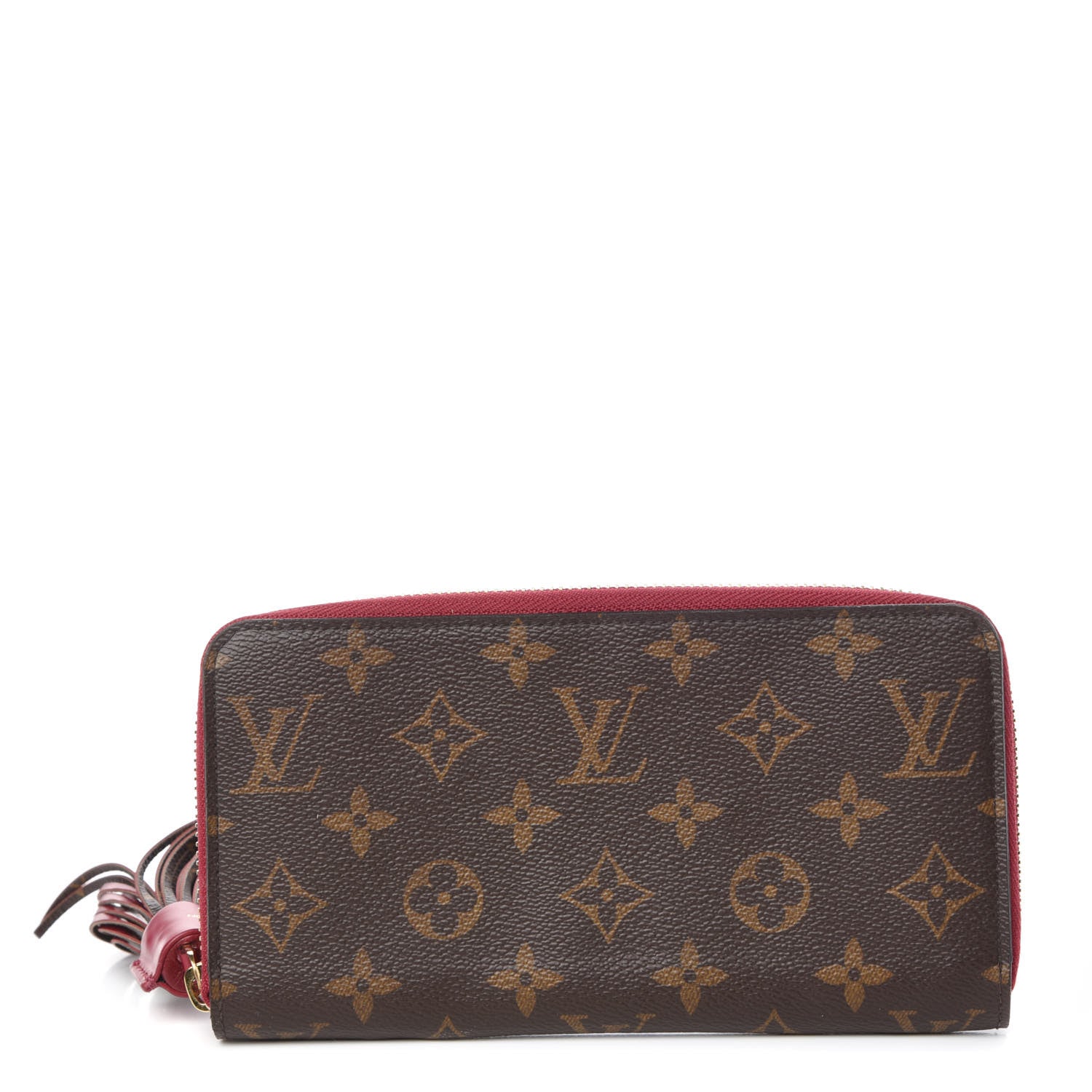 Louis Vuitton Monogram Pompon Zippy Wallet Fuchsia 1 of 9