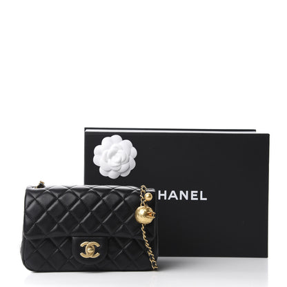Chanel Lambskin Quilted Mini Rectangular Pearl Crush Flap Black 11 of 11