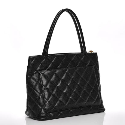 Chanel Caviar Quilted Medallion Tote Black 3 of 15