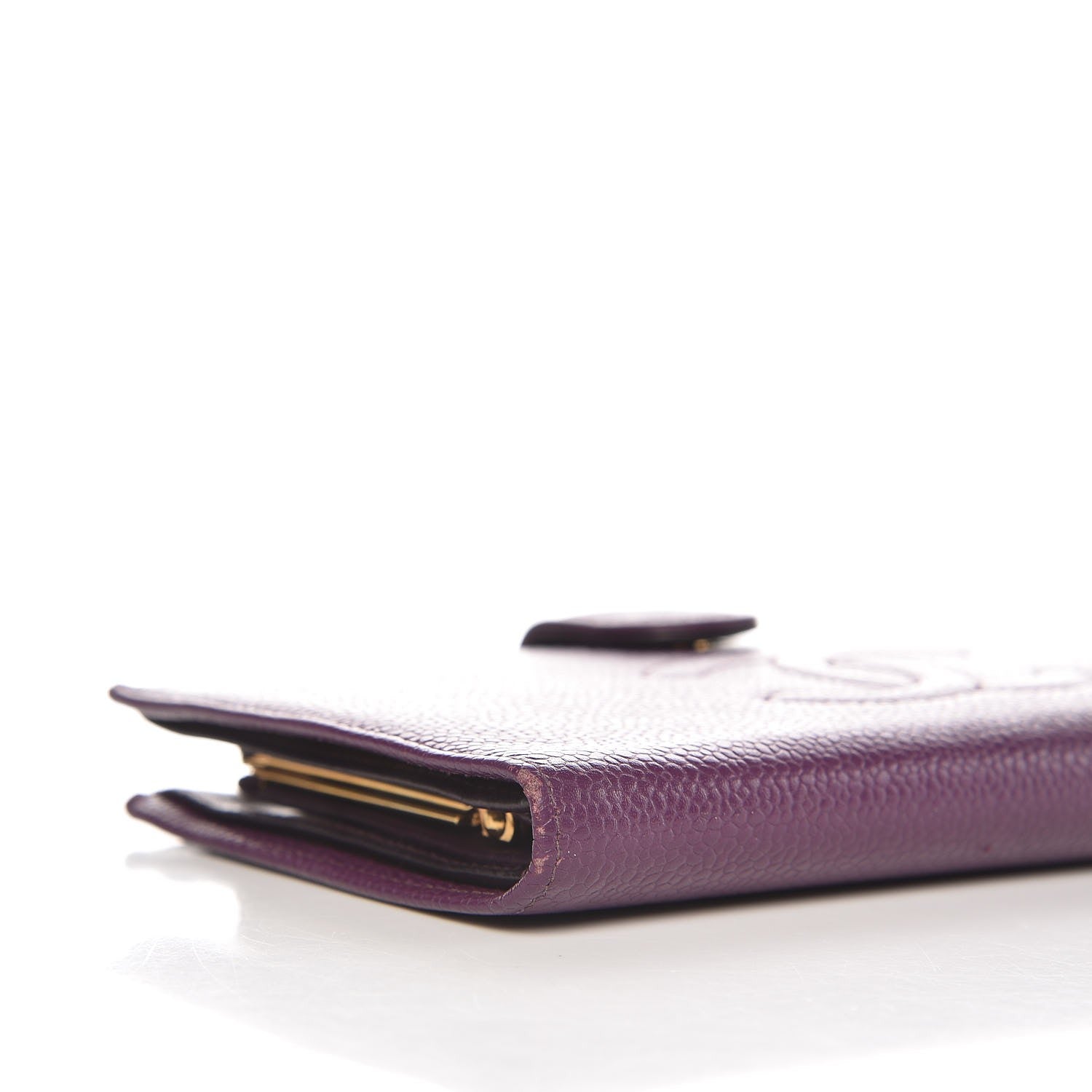 Chanel Caviar Timeless CC Zipped Pocket Wallet Purple 14 of 15