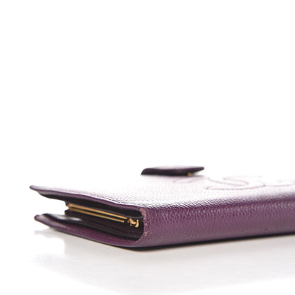 Chanel Caviar Timeless CC Zipped Pocket Wallet Purple 14 of 15